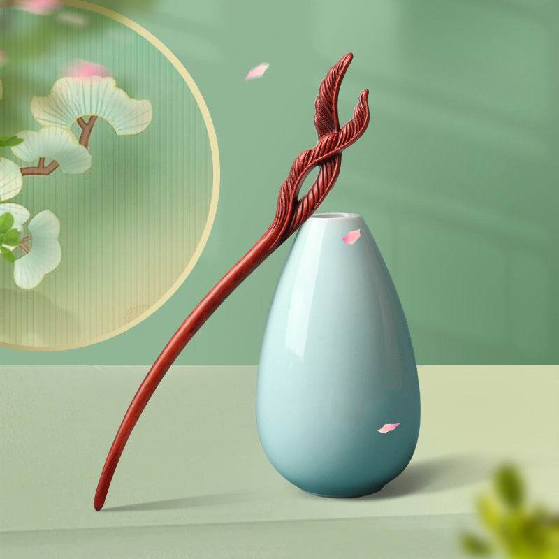 long wooden hairpin for vintage court - style & modern hairstyling - star8s