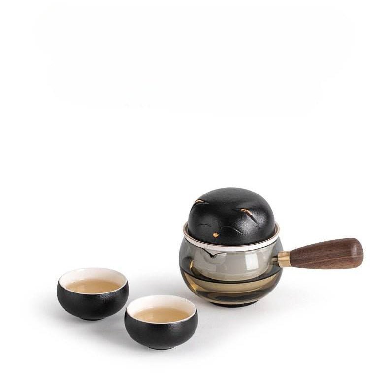 lucky cat kuaike cup portable gongfu tea set with filter - star8s