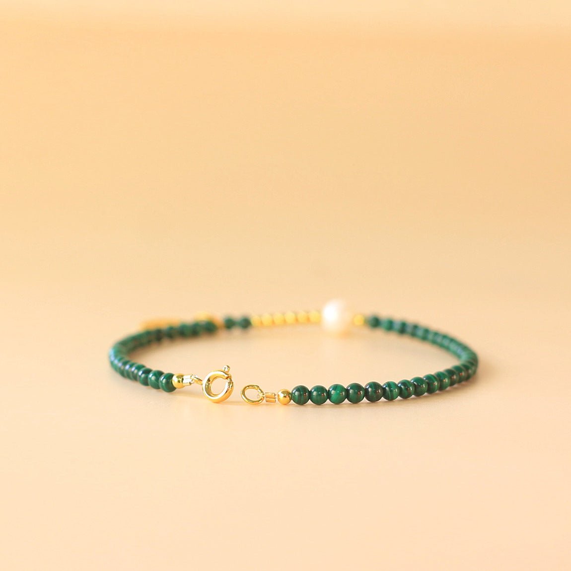 malachite & pearl delicate bracelet – good things are coming - star8s