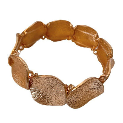 Minimalist Geometric Metal Bracelet | Modern Design Gold Plated Bracelet | Trendy Statement Jewelry - STAR8S