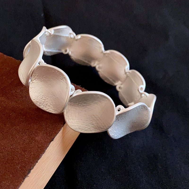 Minimalist Geometric Metal Bracelet | Modern Design Gold Plated Bracelet | Trendy Statement Jewelry - STAR8S