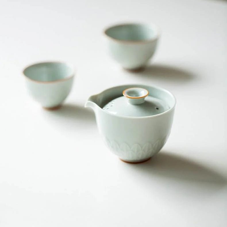 Modern Minimalist Travel Tea Set Portable One Pot Two Cups Kit - STAR8S