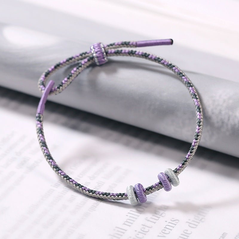 Multicolor Grey Series 8 - Strand Red String Bracelet – Adjustable Unisex Bracelet | STAR8S - STAR8S