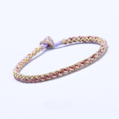 Multicolor Woven Bracelet with Diamond Knot | Handmade Jewelry for Couples - STAR8S