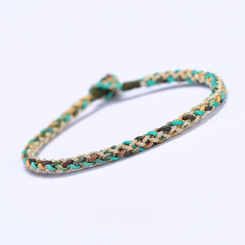 Multicolor Woven Bracelet with Diamond Knot | Handmade Jewelry for Couples - STAR8S