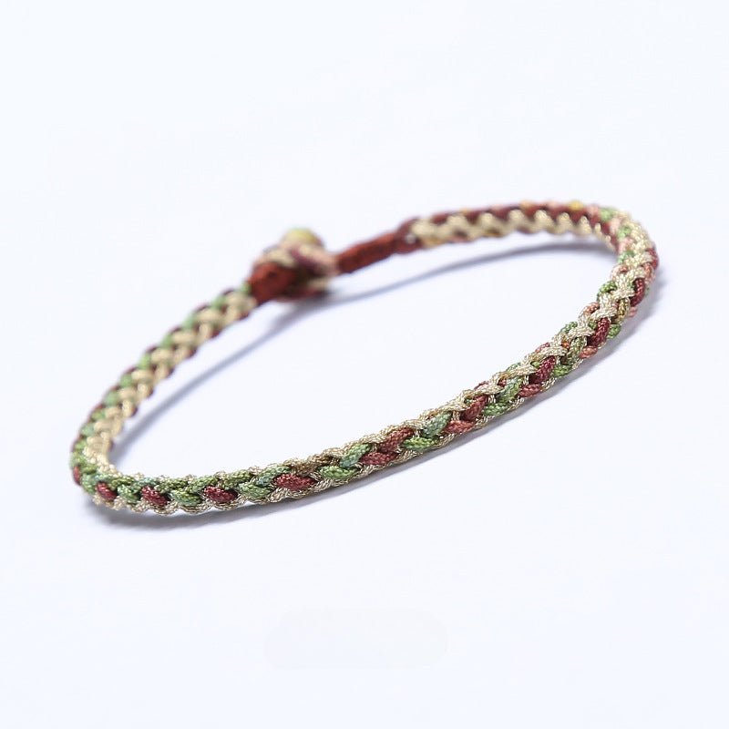Multicolor Woven Bracelet with Diamond Knot | Handmade Jewelry for Couples - STAR8S