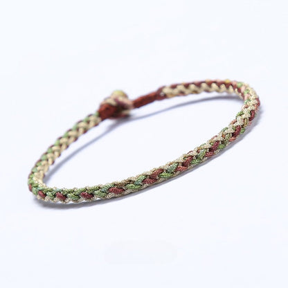Multicolor Woven Bracelet with Diamond Knot | Handmade Jewelry for Couples - STAR8S