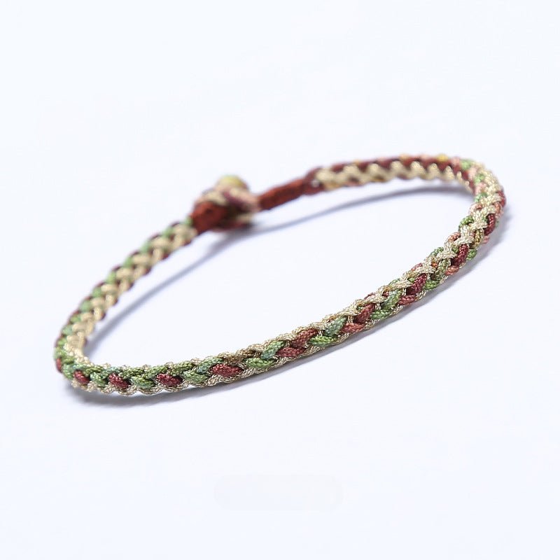 Multicolor Woven Bracelet with Diamond Knot | Handmade Jewelry for Couples - STAR8S