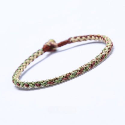 Multicolor Woven Bracelet with Diamond Knot | Handmade Jewelry for Couples - STAR8S