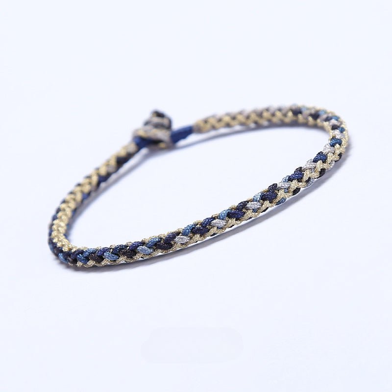 Multicolor Woven Bracelet with Diamond Knot | Handmade Jewelry for Couples - STAR8S