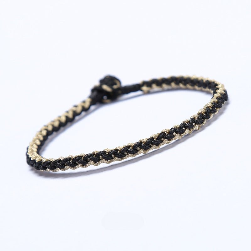 Multicolor Woven Bracelet with Diamond Knot | Handmade Jewelry for Couples - STAR8S