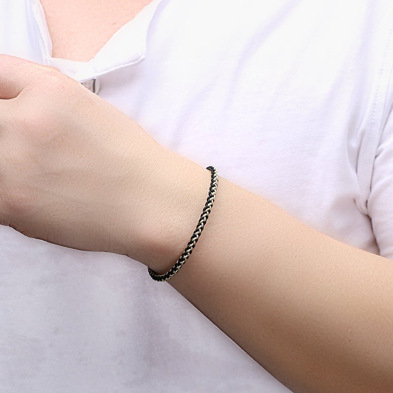 Multicolor Woven Bracelet with Diamond Knot | Handmade Jewelry for Couples - STAR8S