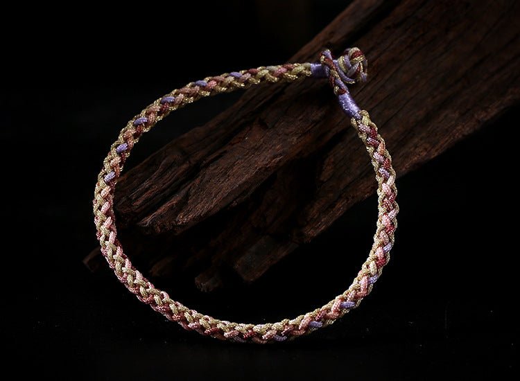 multicolor woven bracelet with diamond knot | handmade jewelry for couples - star8s
