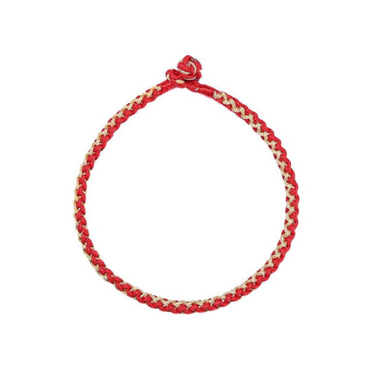 Multicolor Woven Bracelet with Diamond Knot | Handmade Jewelry for Couples - STAR8S