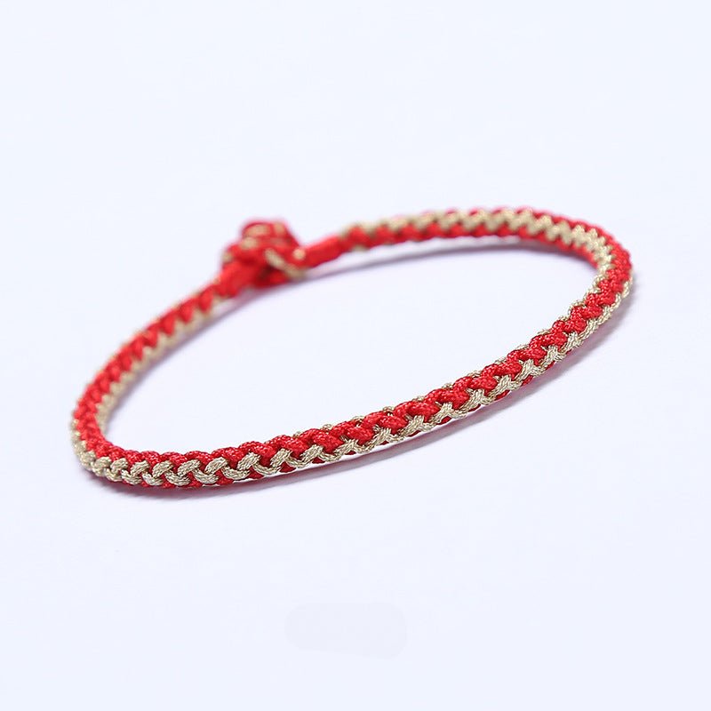 Multicolor Woven Bracelet with Diamond Knot | Handmade Jewelry for Couples - STAR8S