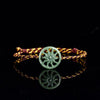 Natural bean green sun handwoven jade men's and women's couple hand rope bracelet