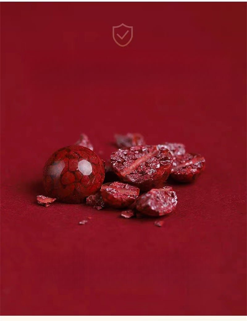 Natural Cinnabar Crystal Sand Red String Bracelet – Handwoven Adjustable Good Luck Jewelry - STAR8S