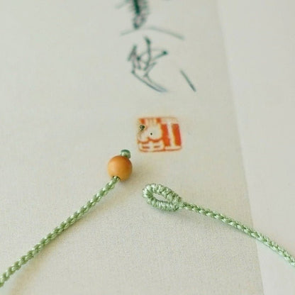 Natural Clear Water Gradient Hetian Jade Handwoven Braided Anklet Bracelet – Elegant & Simple Jewelry - STAR8S
