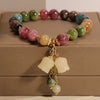 Natural Colored Tourmaline Bracelet with Lily of the Valley Pendant - Elegant & Adjustable