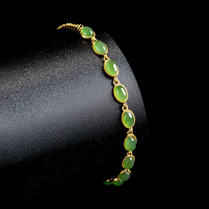 Natural Hetian Jade BiYu Bracelet – S925 Silver Jade Bracelet for Women - STAR8S