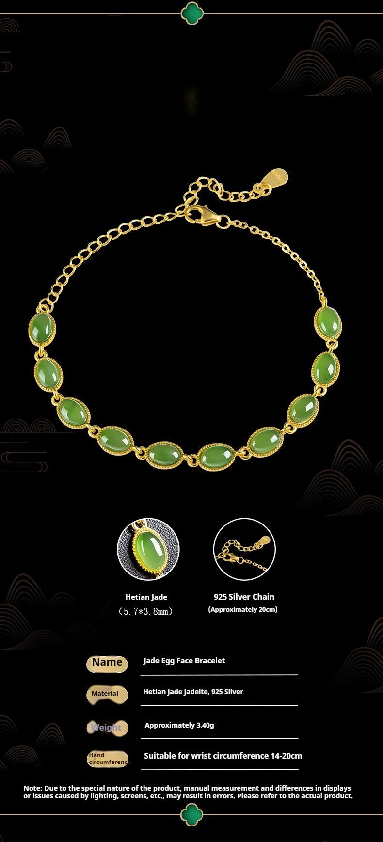 Natural Hetian Jade BiYu Bracelet – S925 Silver Jade Bracelet for Women - STAR8S