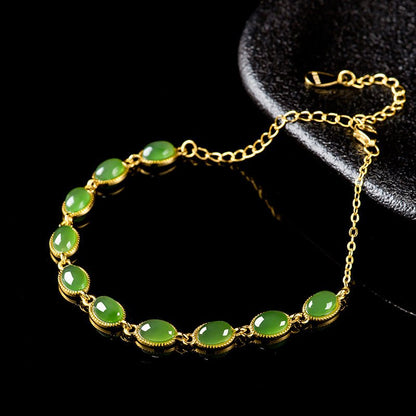 Natural Hetian Jade BiYu Bracelet – S925 Silver Jade Bracelet for Women - STAR8S