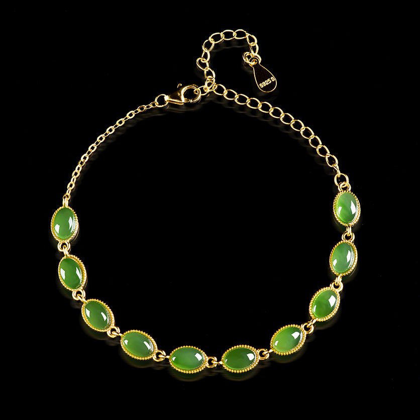 Natural Hetian Jade BiYu Bracelet – S925 Silver Jade Bracelet for Women - STAR8S