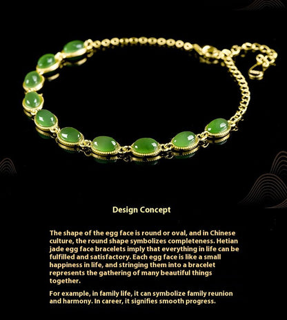 Natural Hetian Jade BiYu Bracelet – S925 Silver Jade Bracelet for Women - STAR8S