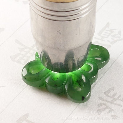 Natural Hetian Jade Chinese Knot Pendant - Green Jadeite Ruyi Knot Necklace, Lucky Jade Pendant for Men & Women - STAR8S