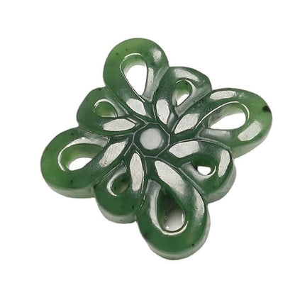 Natural Hetian Jade Chinese Knot Pendant - Green Jadeite Ruyi Knot Necklace, Lucky Jade Pendant for Men & Women - STAR8S