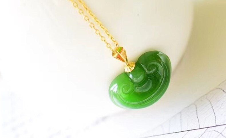 natural hetian jade earrings & necklace set – cloud design, 12mm, simple & versatile jewelry gift for women - star8s
