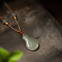 Natural Hetian Jade Gourd Pendant Necklace for Women - STAR8S