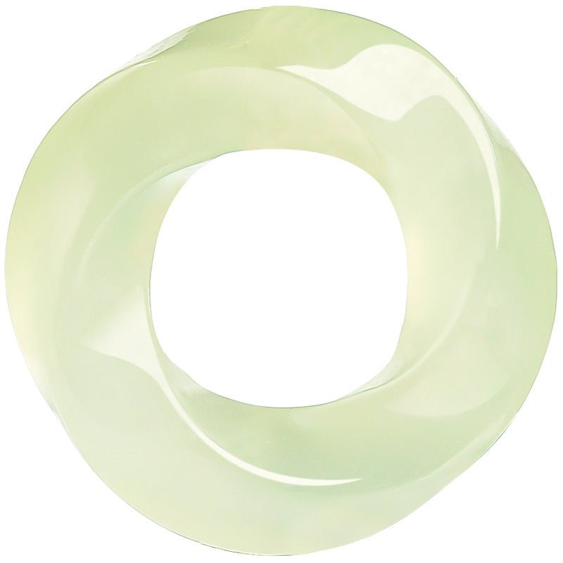 Natural Hetian Jade Green Mobius Ring Pendant Necklace - Elegant Men & Women Jewelry, Light Luxury - STAR8S