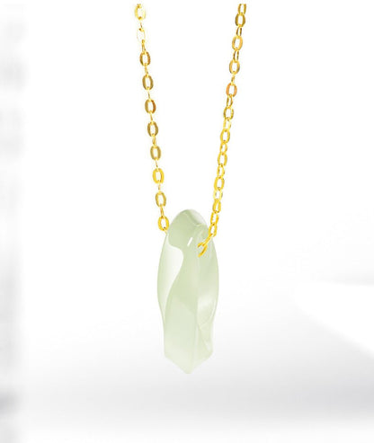 Natural Hetian Jade Green Mobius Ring Pendant Necklace - Elegant Men & Women Jewelry, Light Luxury - STAR8S