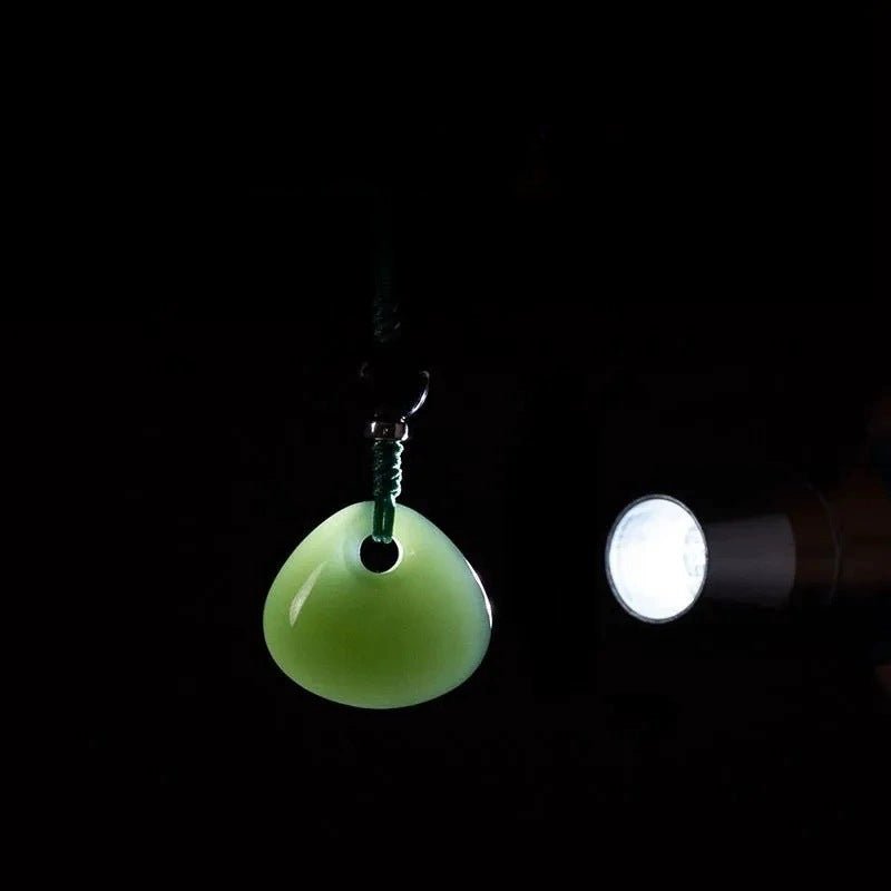 Natural Hetian Jade Peace Lock Phone Charm - Lucky Pendant for Good Fortune, Gift for Birth Year - STAR8S