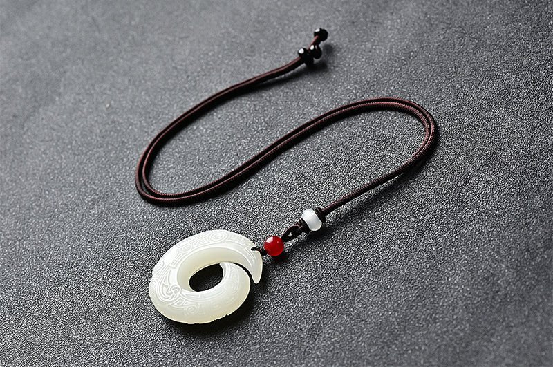 natural hetian jade pendant – turning fortune amulet for men & women – spiritual jade necklace - star8s