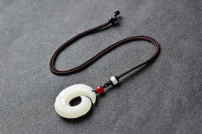 Natural Hetian Jade Pendant – Turning Fortune Amulet for Men & Women – Spiritual Jade Necklace - STAR8S