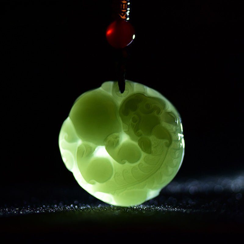 natural hetian jade pixiu ping'an kou pendant – spiritual protection and good luck necklace - star8s