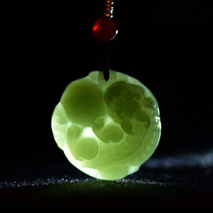 Natural Hetian Jade Pixiu Ping'an Kou Pendant – Spiritual Protection and Good Luck Necklace - STAR8S