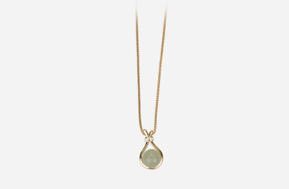 Natural Hetian Jade S925 Silver Fortune Bag Necklace – Elegant Jade Pendant for Women, Minimalist Design - STAR8S