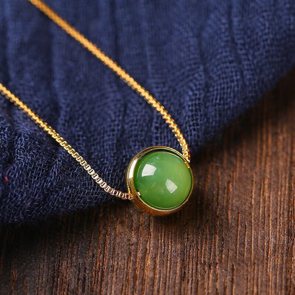 Natural Hetian Jade Starry Sky Bracelet – Adjustable 8mm, Simple & Elegant Design ✨💚 - STAR8S
