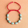 Natural Jade Bracelet - Handmade Adjustable String Bracelet for Men & Women, Good Luck Bracelet
