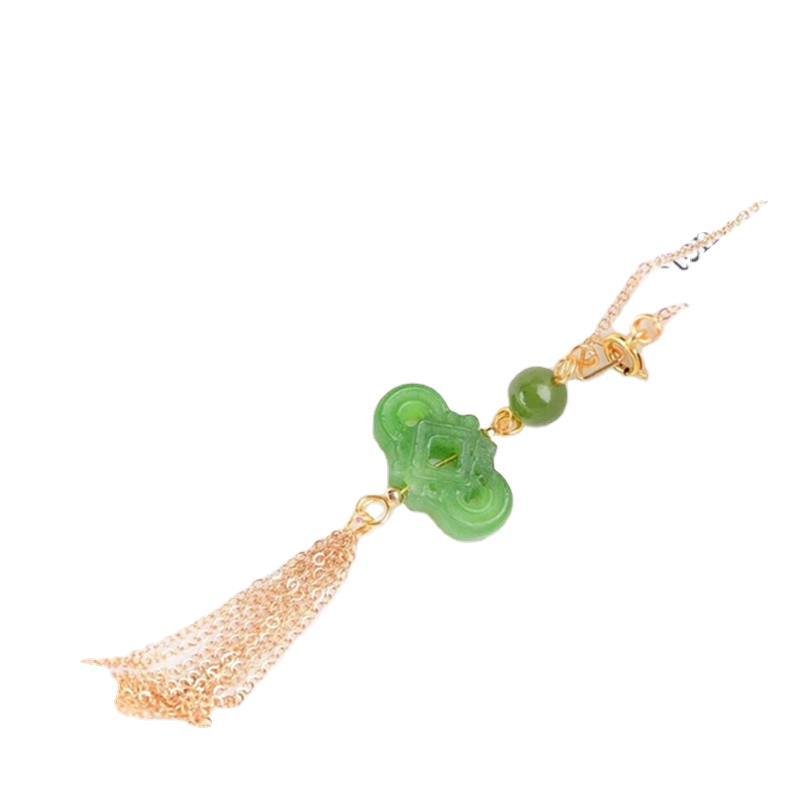 natural jade necklace | handcrafted 14k gold - plated clavicle chain for women - elegant and timeless fashion jewelry 🌿💚 - star8s