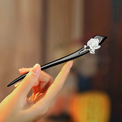 New Chinese Intangible Heritage Sandalwood U pin for Vintage Bun, Show Oriental Elegance - STAR8S