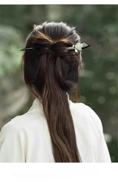 New Chinese Intangible Heritage Sandalwood U pin for Vintage Bun, Show Oriental Elegance - STAR8S