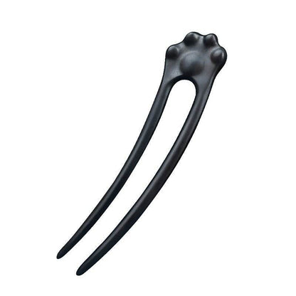 New U shaped Ebony Hairpin for Neo Chinese Vintage Premium Bun - STAR8S