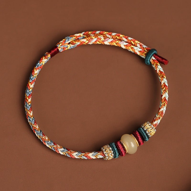 original design handmade dunhuang color bracelet | s925 silver stone luck bracelet for couples - star8s