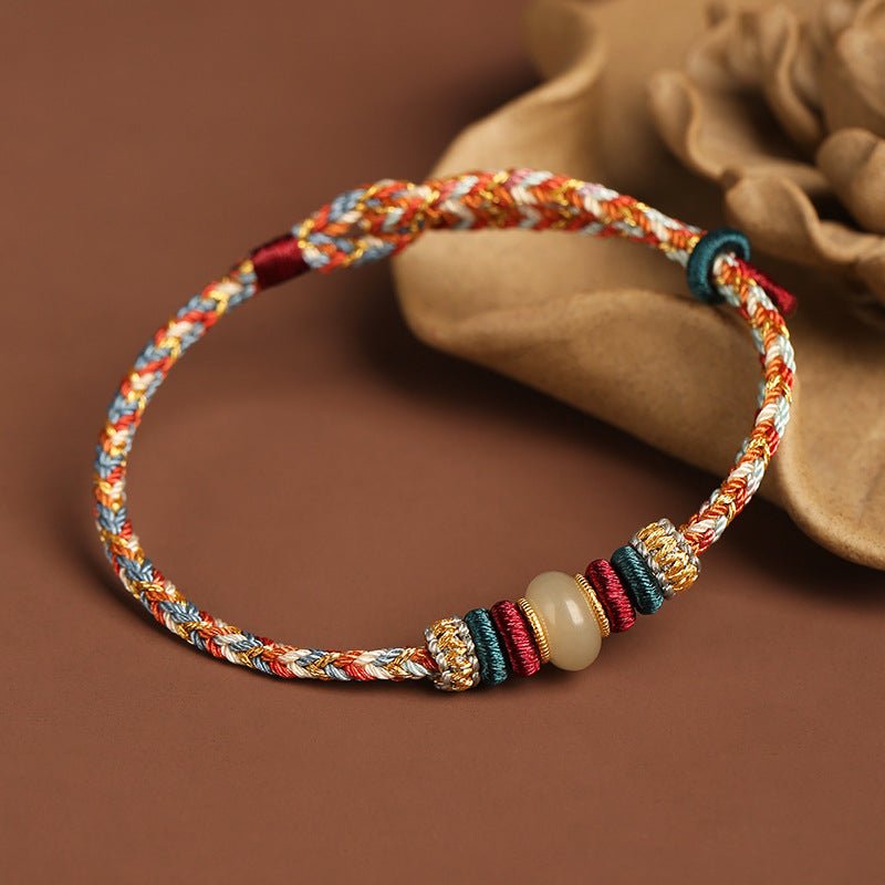 original design handmade dunhuang color bracelet | s925 silver stone luck bracelet for couples - star8s