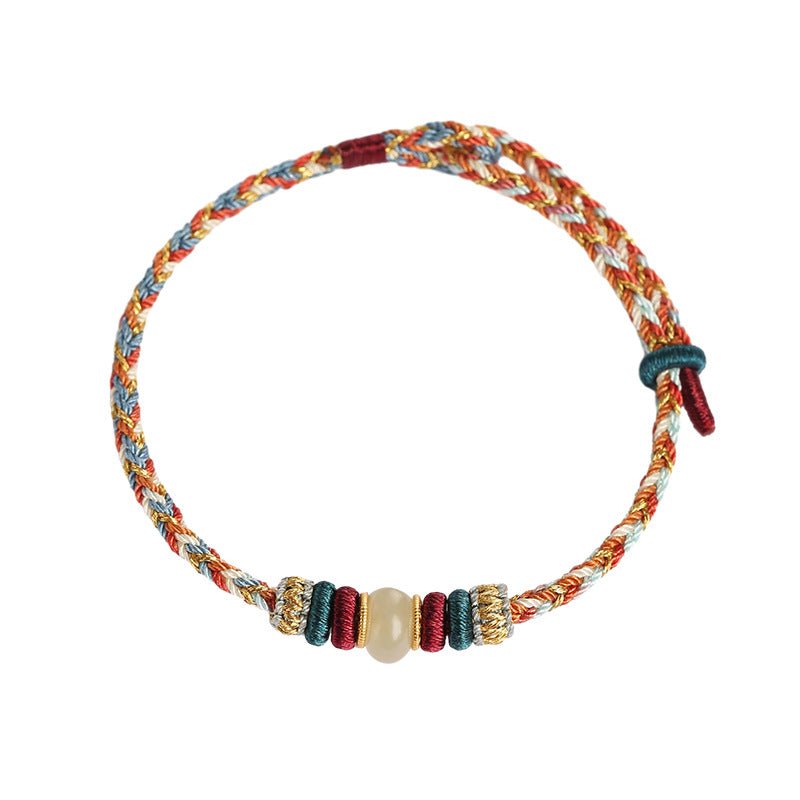 original design handmade dunhuang color bracelet | s925 silver stone luck bracelet for couples - star8s