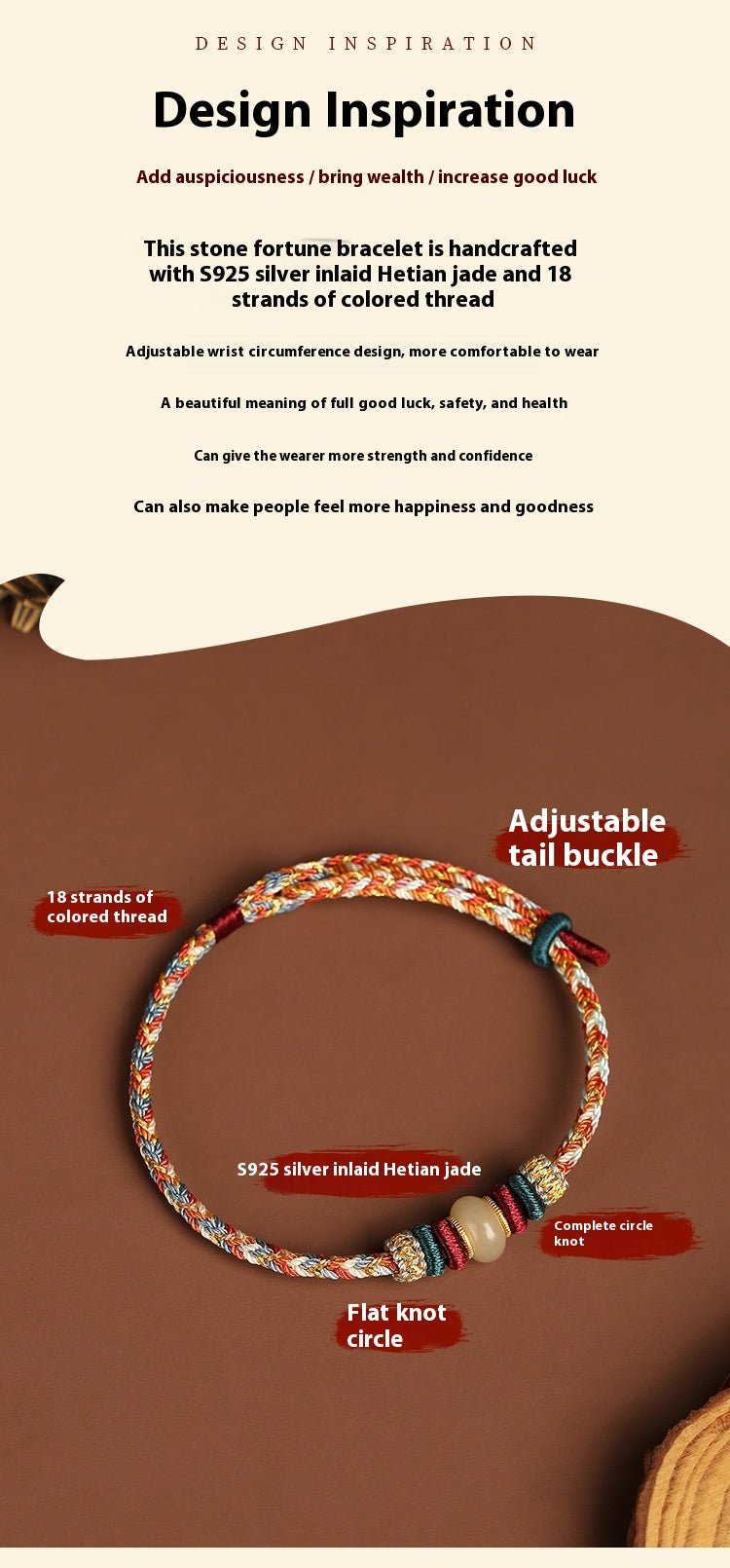 original design handmade dunhuang color bracelet | s925 silver stone luck bracelet for couples - star8s